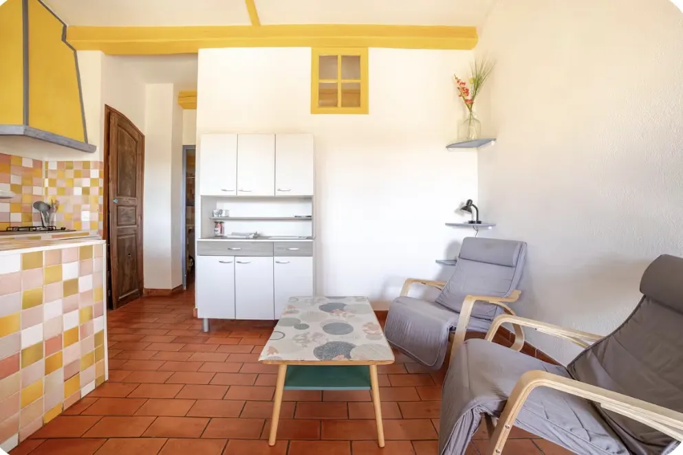 Location climatisée, piscine, jardin clôturé, chiens acceptés, wifi, parking