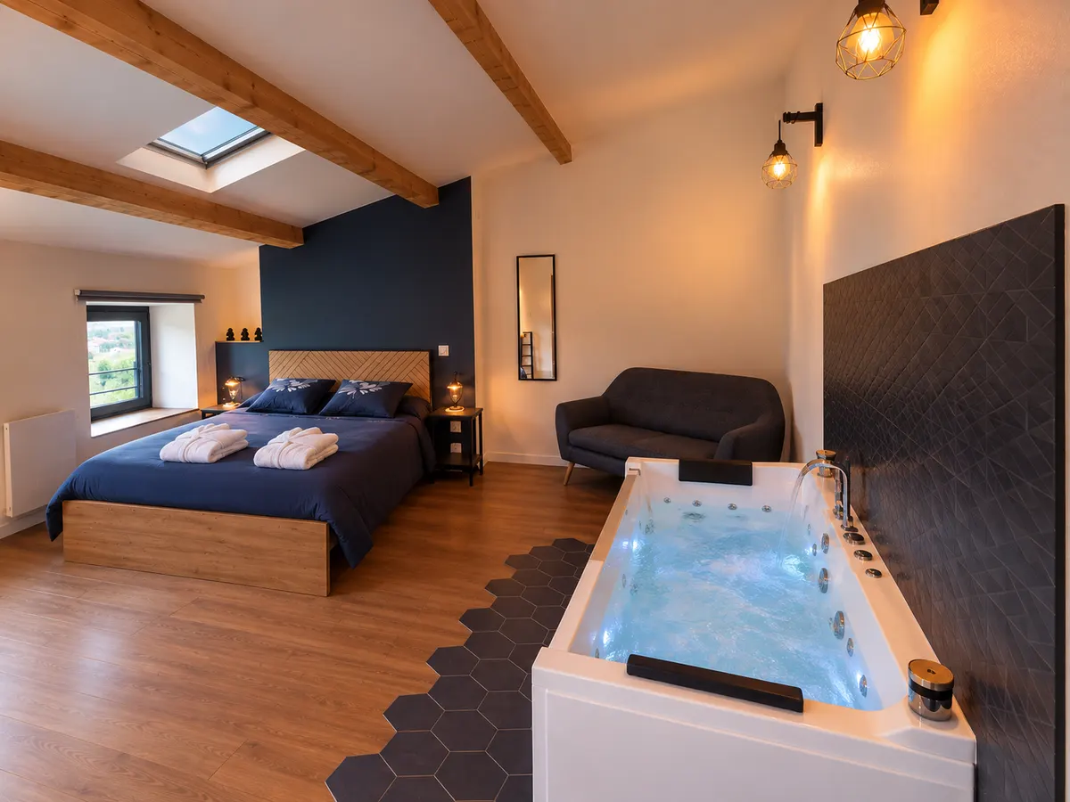 Nid Romantique avec Sauna & Balnéo Privés